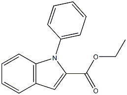 1H-Indole-2-carboxylicacid, 1-phenyl-, ethyl ester 化学構造式