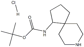 tert-butyl 8-azaspiro[4.5]dec-1-ylcarbamate hydrochloride 结构式