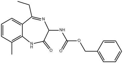 benzyl (5-ethyl-9-methyl-2-oxo-2,3-dihydro-1H-benzo[e][1,4]diazepin-3-yl)carbamate Structure