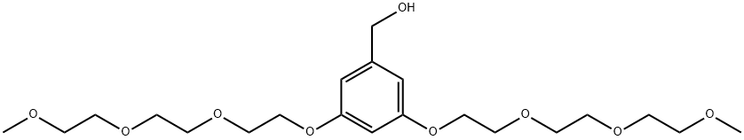 Benzenemethanol, 3,5-bis[2-[2-(2-methoxyethoxy)ethoxy]ethoxy]- Structure