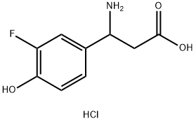 3-AMINO-3-(3-FLUORO-4-HYDROXYPHENYL)PROPANOIC ACID HYDROCHLORIDE Structure