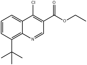 3-Quinolinecarboxylic acid, 4-chloro-8-(1,1-dimethylethyl)-, ethyl ester Structure