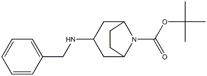 tert-butyl 3-(benzylamino)-endo-8-azabicyclo[3.2.1]octane-8-carboxylate 化学構造式
