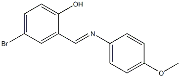 Phenol,4-bromo-2-[[(4-methoxyphenyl)imino]methyl]- Structure