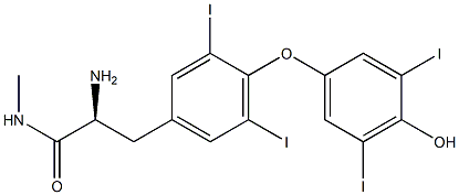 (2S)-2-amino-3-[4-(4-hydroxy-3,5-diiodophenoxy)-3,5-diiodophenyl]-N-methylpropanamide Structure