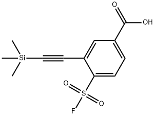 4-(Fluorosulfonyl)-3-((trimethylsilyl)ethynyl)benzoic acid >=95%|