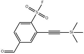 4-甲酰基-2-((三甲基甲硅烷基)乙炔基)苯磺酰氟, 2088829-01-8, 结构式