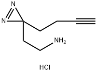 2-(3-(but-3-yn-1-yl)-3H-diazirin-3-yl)ethan-1-amine hydrochloride Structure