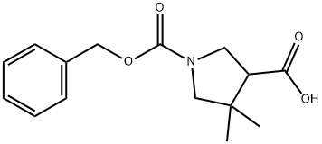 1-Cbz-4,4-Dimethyl-pyrrolidine-3-carboxylic acid Structure