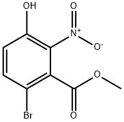 6-Bromo-3-hydroxy-2-nitro-benzoic acid methyl ester 结构式