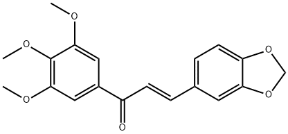 (2E)-3-(1,3-benzodioxol-5-yl)-1-(3,4,5-trimethoxyphenyl)prop-2-en-1-one 化学構造式