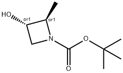 tert-butyl trans-3-hydroxy-2-methylazetidine-1-carboxylate,2095250-24-9,结构式