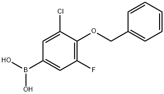 4-Benzyloxy-3-chloro-5-fluorobenzeneboronic acid Struktur