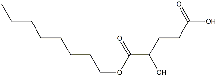 2-Hydroxy-pentanedioic acid 1-octyl ester Struktur