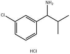 1-(3-chlorophenyl)-2-methylpropan-1-amine hydrochloride Structure