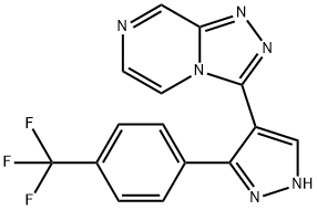 3-(3-(4-(trifluoromethyl)phenyl)-1H-pyrazol-4-yl)-[1,2,4]triazolo[4,3-a]pyrazine Struktur