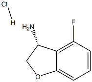 (3R)-4-FLUORO-2,3-DIHYDROBENZO[B]FURAN-3-YLAMINE HYDROCHLORIDE 化学構造式