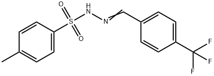 4-methyl-N'-(4- (trifluoromethyl)benzylidene)benzenesulfonohydrazide Struktur