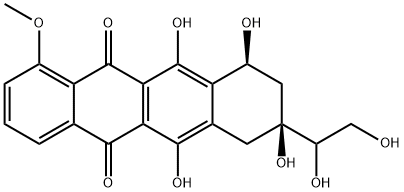 (7S,9S)-9-(1,2-dihydroxyethyl)-6,7,9,11-tetrahydroxy-4-methoxy-8,10-dihydro-7H-tetracene-5,12-dione Structure