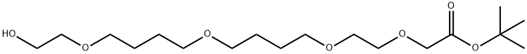 tert-butyl 18-hydroxy-3,6,11,16-tetraoxaoctadecanoate Struktur