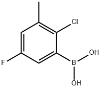 2-Chloro-5-fluoro-3-methylphenylboronic acid Struktur