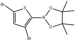 (3,5-Dibromothiophen-2-yl)boronic acid pinacol ester Structure