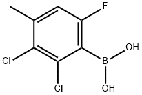 (2,3-dichloro-6-fluoro-4-methylphenyl)boronic acid 化学構造式