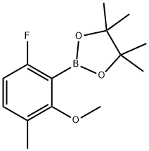 6-Fluoro-2-methoxy-3-methylphenylboronic acid pinacol ester Structure