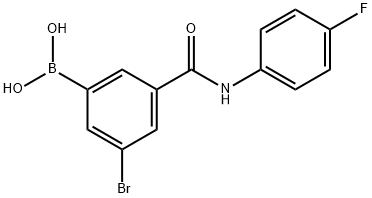 5-Bromo-3-(4-fluorophenyl)aminocarbonylphenylboronic acid,2121513-21-9,结构式