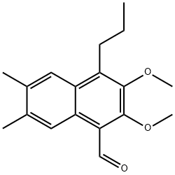 2,3-DIMETHOXY-6,7-DIMETHYL-4-PROPYL-1-NAPHTHALDEHYDE Structure