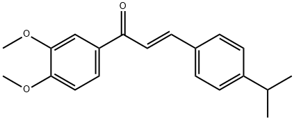 (2E)-1-(3,4-dimethoxyphenyl)-3-[4-(propan-2-yl)phenyl]prop-2-en-1-one Struktur