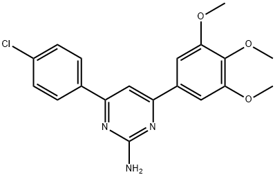 4-(4-chlorophenyl)-6-(3,4,5-trimethoxyphenyl)pyrimidin-2-amine Struktur