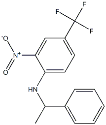 (2-Nitro-4-trifluoromethyl-phenyl)-(1-phenyl-ethyl)-amine 化学構造式