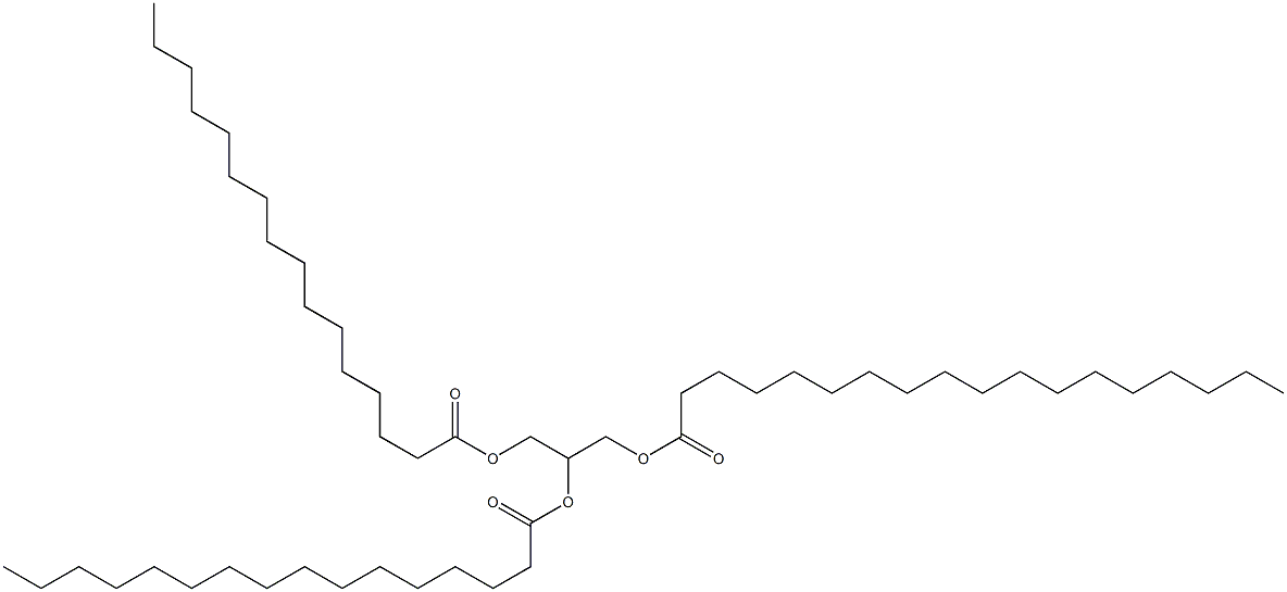 Octadecanoic acid, 2,3-bis[(1-oxohexadecyl)oxy]propyl ester Structure