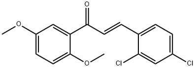 (2E)-3-(2,4-dichlorophenyl)-1-(2,5-dimethoxyphenyl)prop-2-en-1-one Structure