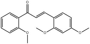 (2E)-3-(2,4-ジメトキシフェニル)-1-(2-メトキシフェニル)プロプ-2-エン-1-オン 化学構造式