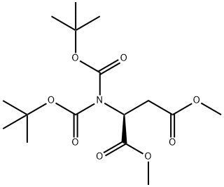 (S)-dimethyl 2-(bis(tert-butoxycarbonyl)amino)succinate Structure