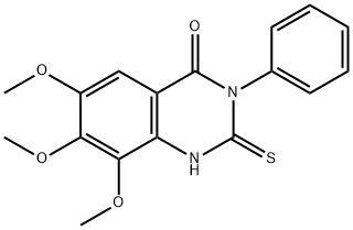 2-Mercapto-6,7,8-trimethoxy-3-phenyl-3H-quinazolin-4-one 化学構造式
