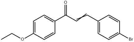(2E)-3-(4-ブロモフェニル)-1-(4-エトキシフェニル)プロプ-2-エン-1-オン 化学構造式
