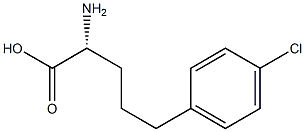 (R)-2-Amino-5-(4-chlorophenyl)pentanoic acid Struktur