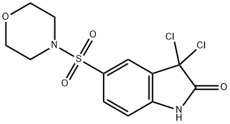 3,3-dichloro-5-morpholin-4-ylsulfonyl-1H-indol-2-one Struktur