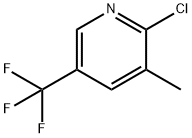 2-クロロ-3-メチル-5-(トリフルオロメチル)ピリジン 化学構造式