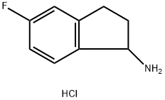 5-FLUORO-2,3-DIHYDRO-1H-INDEN-1-AMINE HCL Struktur