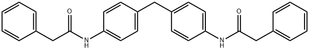 N,N-(methylenebis(4,1-phenylene))bis(2-phenylacetamide) 化学構造式