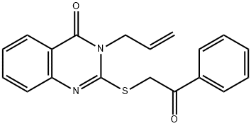 3-allyl-2-((2-oxo-2-phenylethyl)thio)quinazolin-4(3H)-one Struktur
