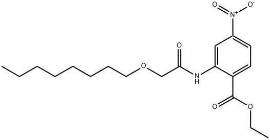 乙基 4-硝基-2-(2-(辛氧基)乙酰氨基)苯酸盐 结构式