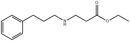 エチル3-[(3-フェニルプロピル)アミノ]プロパン酸 化学構造式