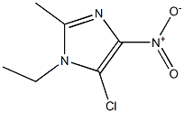 5-chloro-1-ethyl-2-methyl-4-nitro-imidazole Struktur