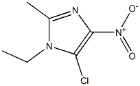 5-氯-1-乙基-2-甲基-4-硝基-1H-咪唑 结构式