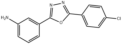 3-[5-(4-Chloro-phenyl)-[1,3,4]oxadiazol-2-yl]-phenylamine 化学構造式